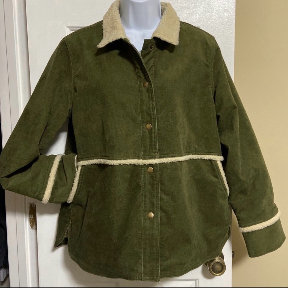 Barbour Tyneside Faux Shearling Overshirt Jacket 10